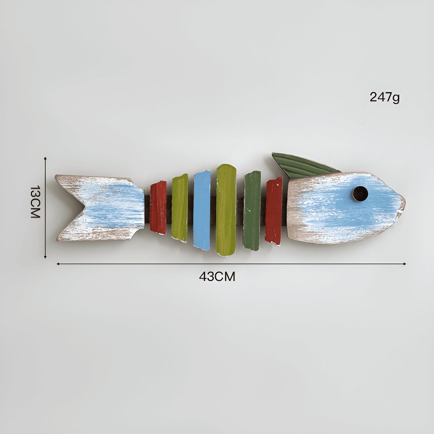 Wooden fish wall decor displayed as wall decoration