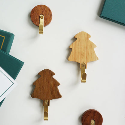 Wooden wall hook used as a wall decoration