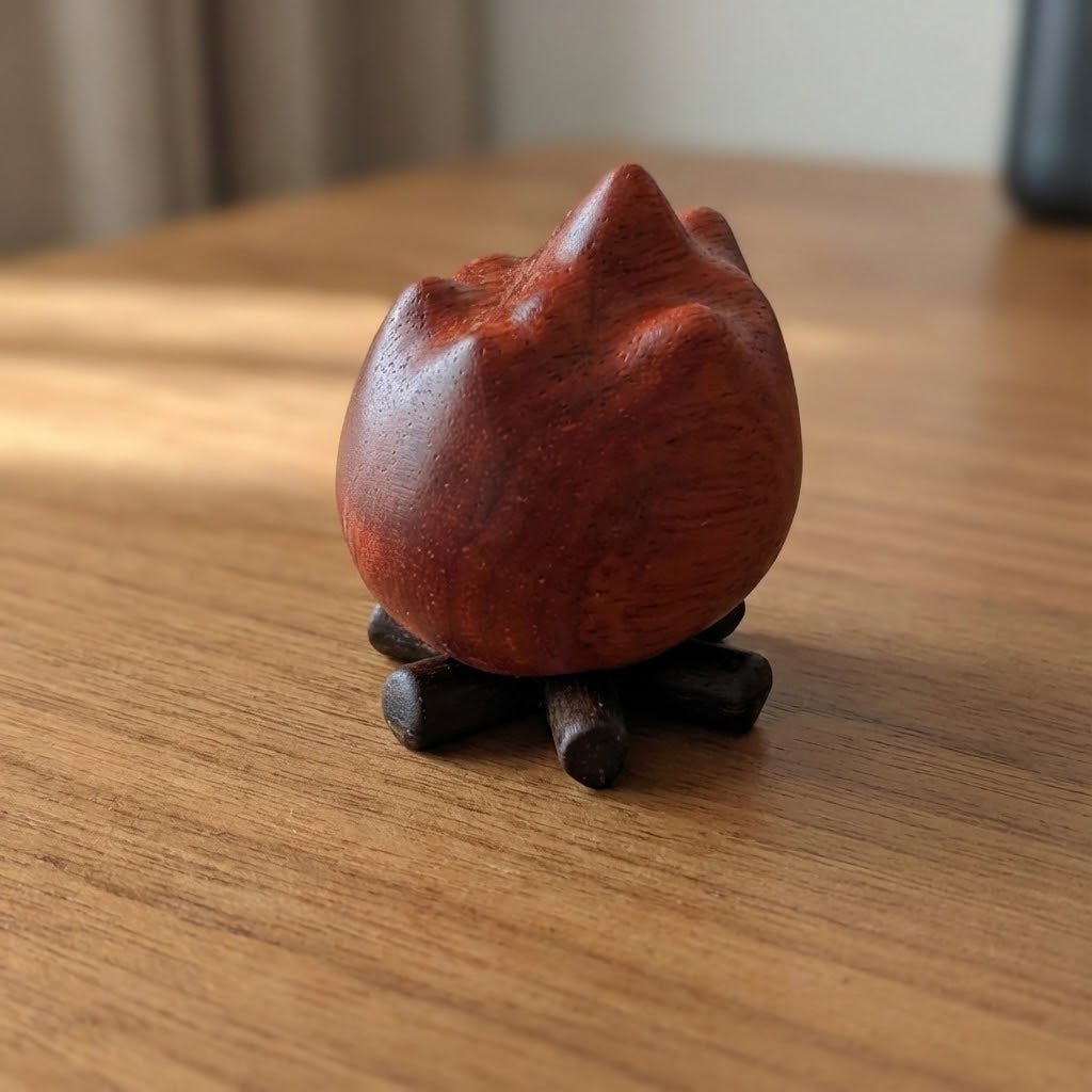 Back view of a Small Wooden Flame