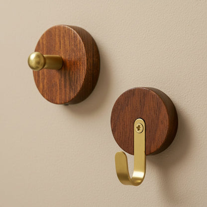 Wooden wall hook displayed as minimalist wall decor