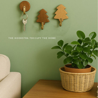 Wooden desk ornament placed on a tabletop as a funny desk gadget