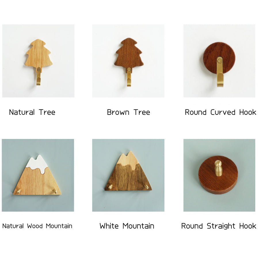 Wooden wall hook displayed as minimalist wall decor