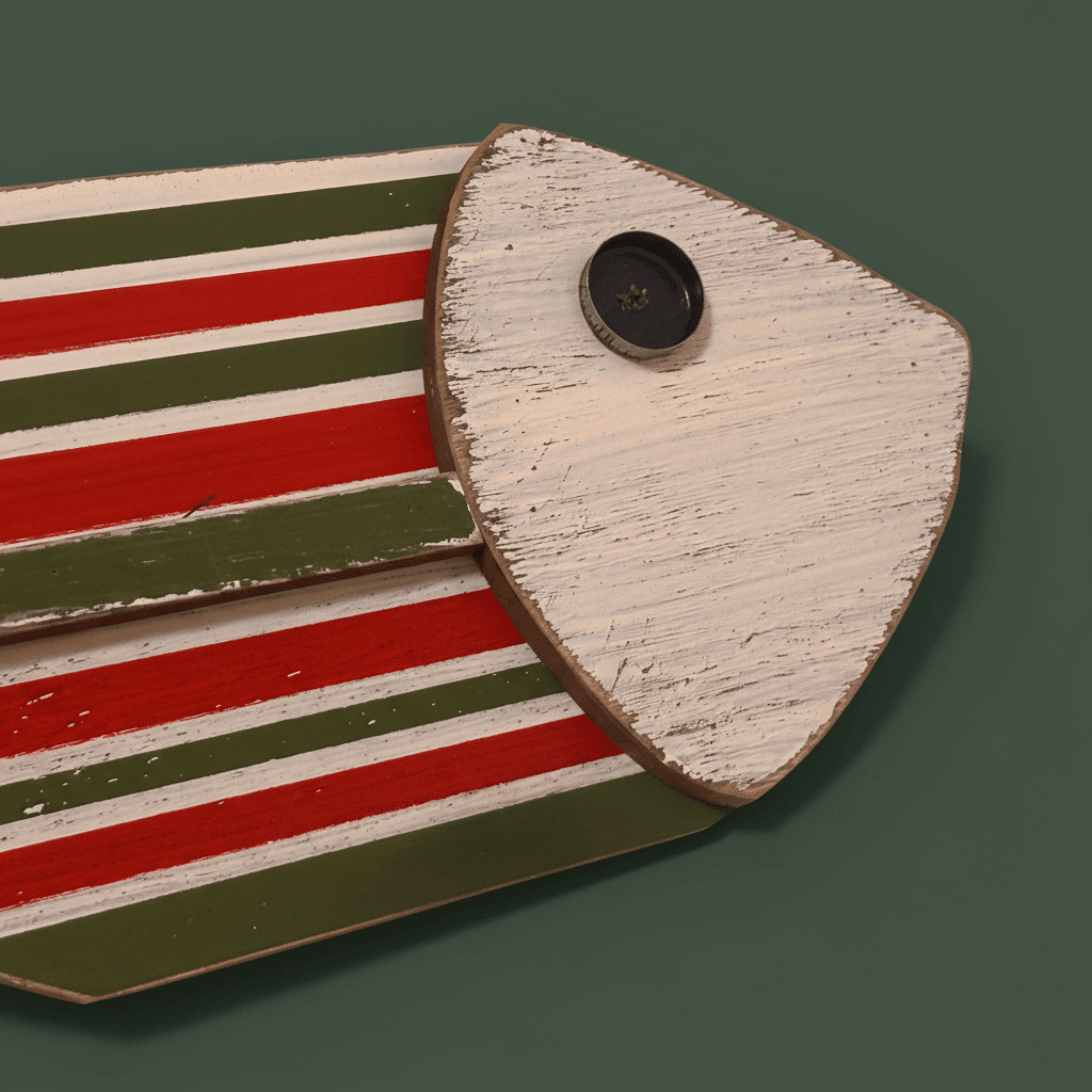 Mediterranean-style wooden fish wall decor with a stylish design