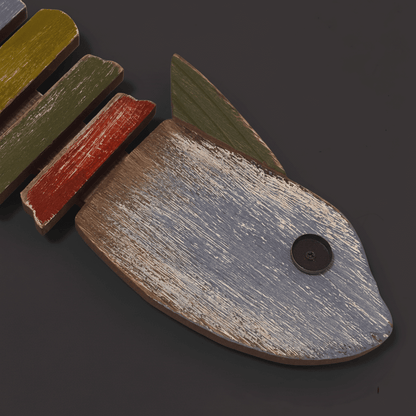 Mediterranean-style wooden fish wall decor with a stylish design