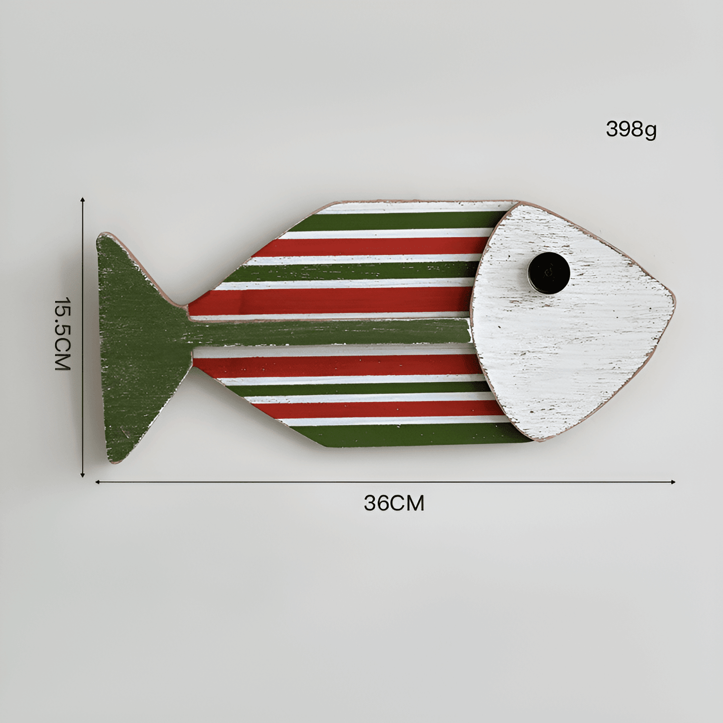 Wooden fish wall decor displayed as wall decoration