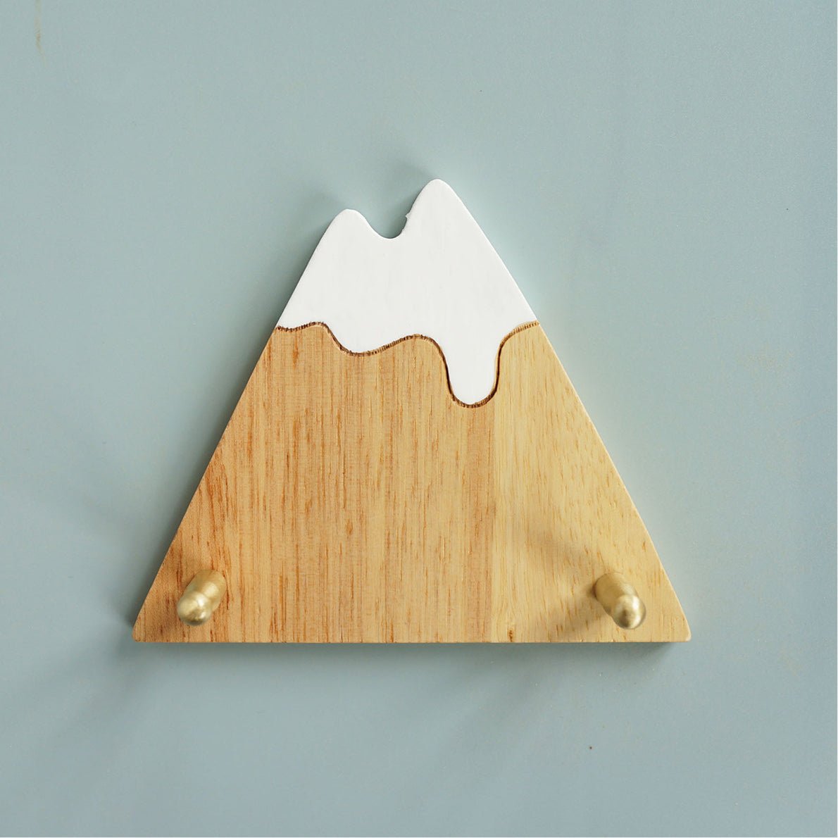 Wooden wall hook displayed as minimalist wall decor