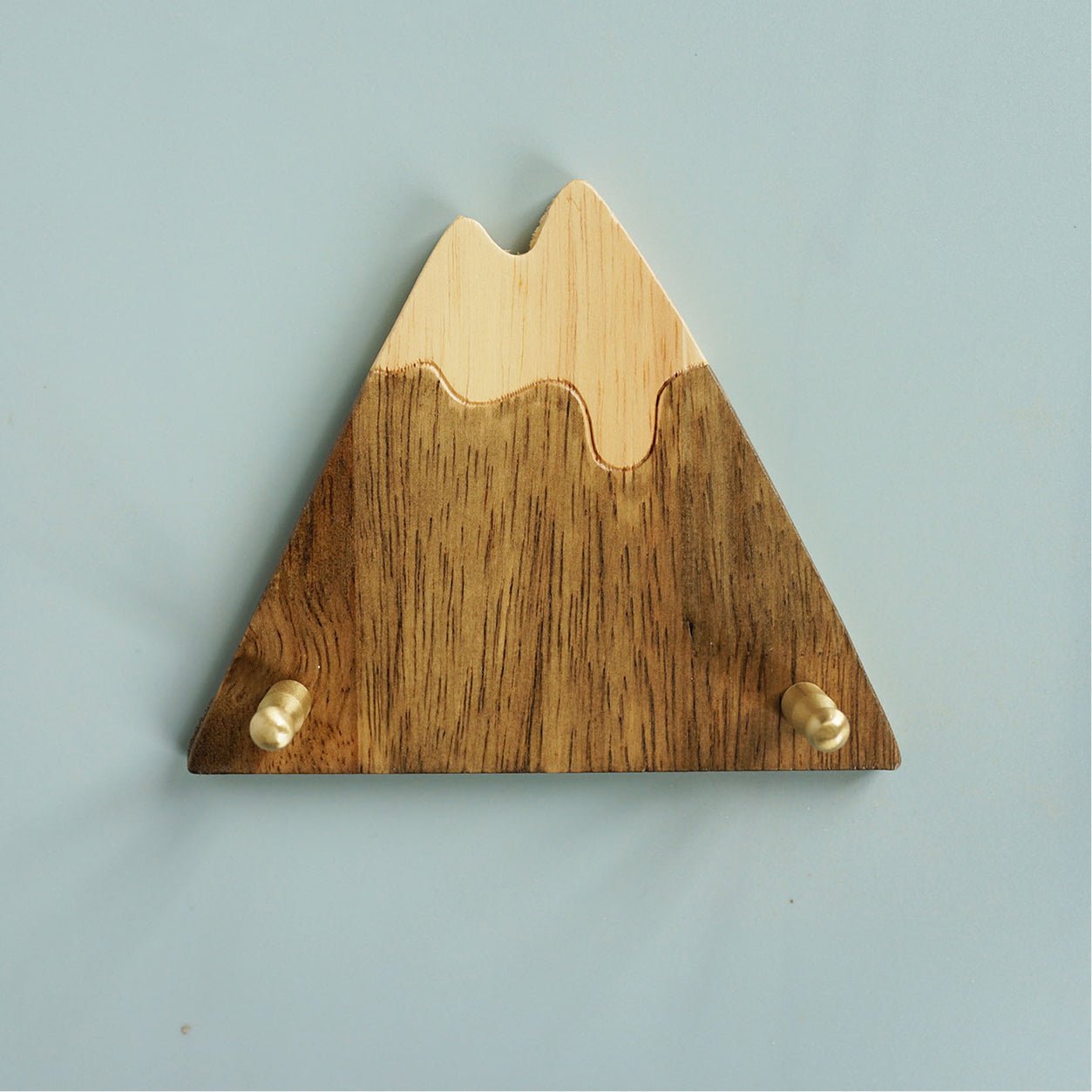 Wooden wall hook displayed as minimalist wall decor